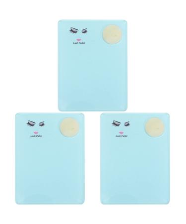 Fomiyes tool 3 pieces of crystal-pattered tile extension green seal loose professional in-jade tool holder eye display Display eyelash tool 12x9cmx3PCs as shown