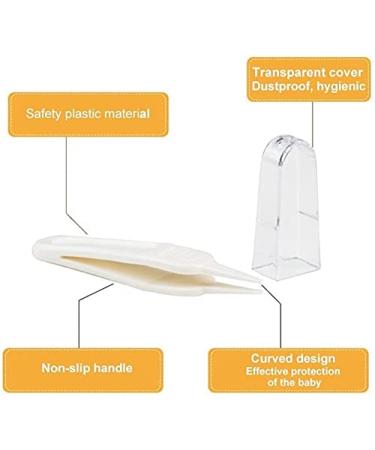 Komunj Security Round Head Baby Care Tweezers | Gentle Ear & Nose Cleaning for Infants | Safe Plastic Tweezers for Baby Care - Buy Online on GoSupps.com