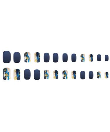 Kamize Short French Square Press on Nails - 24PCS | Cute Acrylic False Nail Tips for Women and Girls - Buy Online on GoSupps.com