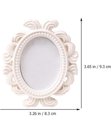 Lurrose nail display frame small photo frame vintage photo frame Antique Picture Frame nail display stand gold decor European style manicure display container white Storage rack mini resin - Buy Online on GoSupps.com