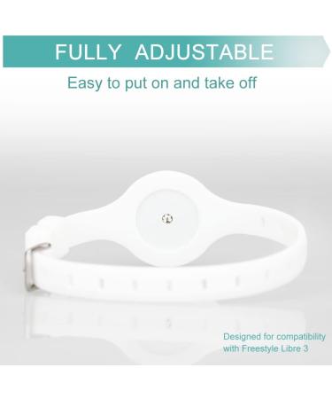 EaseToU Sensor Cover Arm Bands Armband for Adults Kids Freestyle Libre 3 &14 Day Easy Use Adjustable Diabetes CGM Silicone Wear Protector Holder Swimming Showering  White Large Pack Of 1 - Buy Online on GoSupps.com