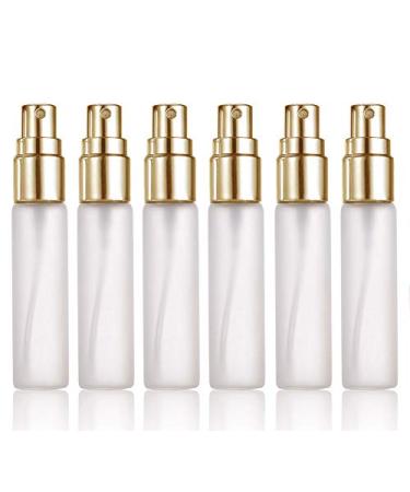 Elfenstall Frosted 6pcs 10ml Gold Atomizer Spray Bottle Set - Refillable Perfume Travel Bottles with Free Pipette - Buy Online on GoSupps.com