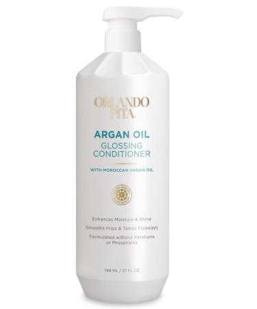 ORLANDO PITA Moroccan Argan Oil Glossing Conditioner  Moisturizing  Softening  & Shine-Enhancing for Smoother  More Manageable  & Overall Healthier Hair  27 Fl Oz