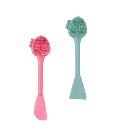 FRCOLOR 2pcs Silicone Cleansing Brush Facemask Spatulas Wash Face Cosmetic Makeup Brush Makeup Scraper Spatula Deep Exfoliating Face Brush Lips Miss Skin Care Brush 16x8cm