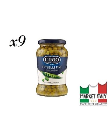 Cirio fine tender and delicate peas grown in Italy (9 x 370 g)