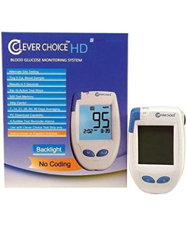 Clever Choice HD Blood Glucose Meter with 100 Test Strips - Pharmacist's Choice | Glucose Monitor Kit - Buy Online on GoSupps.com