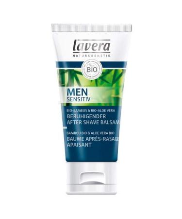 Lavera after shave balm for men- natural skin care- with sunflower and olive oil- soothes irritated skin- gluten-free and vegan- by Lavera