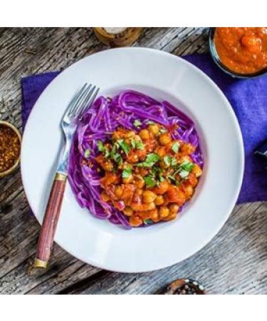  Just Taste Be different Just Button - Pack of 6 Organic Sweet Potato Pasta Bags - Purple Tuccine/Linguine - High Carbohydrate - 84g - Sweet Potato Pasta - Ideal for Athletes - Low in Sugar - Buy Online on GoSupps.com