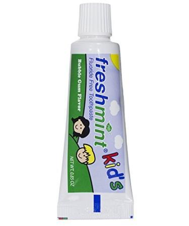 Freshmint Kids Fluoride Free Toothpaste Bubble Gum Flavor 0.85 oz (Pack of 36) - Buy Online on GoSupps.com