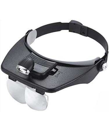 Magnifying Headband Magnifier Lamp with Led Loupe Repair Reading Jewelry Helmet Magnifying Glasses 1.2X 1.8X 2.5X 3.5X Interchangeable Lens Good Times - Buy Online on GoSupps.com
