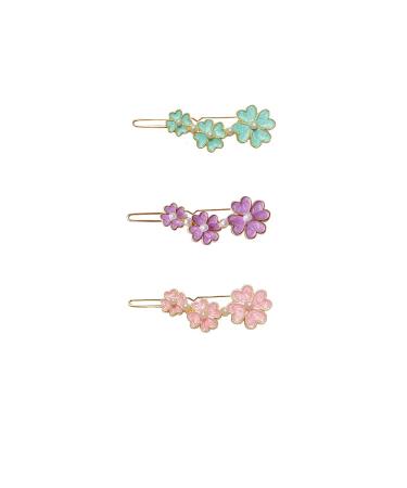 7Pcs Rhinestone Flower Hair Clips and Heart Shape Pins Set for Women - MGPFERD Girl Bangs Clips Hair Accessories - Buy Online on GoSupps.com