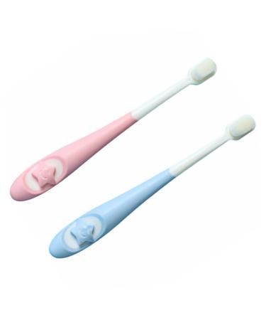 minkissy 2 pieces toothbrush infant tooth cleaner gift baby brush tooth cleaning brush