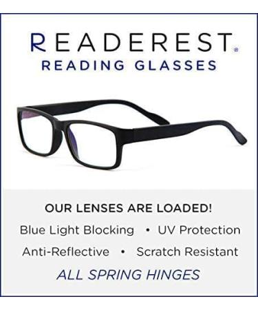 Readerest Blue Light Blocking Reading Glasses 1.50 Magnification | Anti Glare, Anti Eyestrain, UV Protection | Stylish Computer Glasses for Men and Women - Buy Online on GoSupps.com