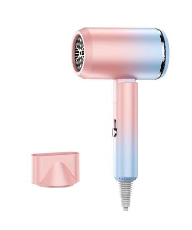 Foldable Portable Hair Dryer Hair Dryer Negative Ion Home Dormitory Hair Dryer 3-Gear Blu-ray Hair Care (Color: Pink)