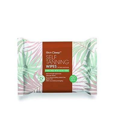 Skin Deep Self Tanning Wipes 20 Wipes With Aloe Vera