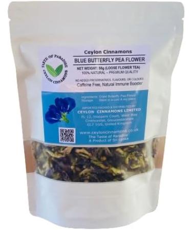 Ceylon Cinnamons Pure & Natural Butterfly Loose Flower 50g Loose Blue Matcha Caffeine-Free Flower Tea Sparkle your smoothies baking cuisines - Buy Online on GoSupps.com