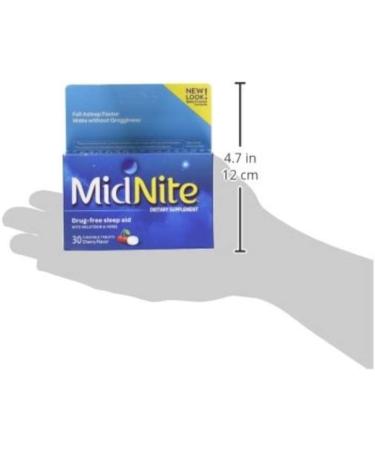 MidNite Sleep Aid 30 Chewable Cherry Tablets - Value Pack of 4 | 4 Count - Buy Online on GoSupps.com