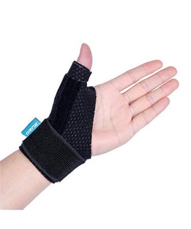 2U2O Compression Reversible Thumb & Wrist Stabilizer Splint(Improved Version) for BlackBerry Thumb, Trigger Finger, Pain Relief, Arthritis, Tendonitis, Sprained, Carpal Tunnel, Stable, S/M