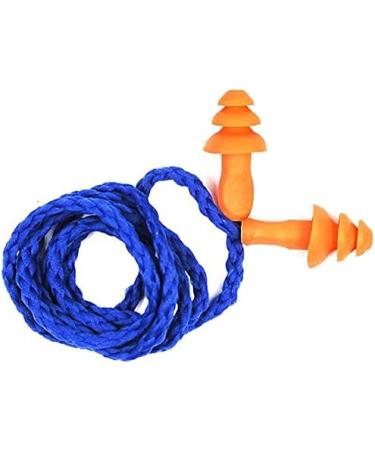 Soft Reusable Silicone Earplugs - 5 Pack Ear Protection with Cord | Comfortable Noise Blocking for Sleep & Travel - Buy Online on GoSupps.com