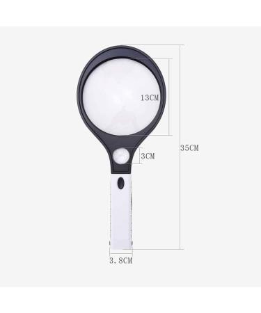Handheld Reading Magnifier Magnifying Mirror Magnifying Glass Reading Handheld Illuminated Magnifier Document Magnifying Glass Magnifying Glass with Light Used for Reading - Buy Online on GoSupps.com