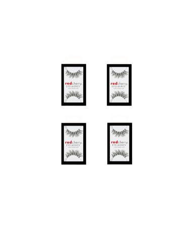 Red Cherry Eyelashes #WSP Wispy Multipack - 4 Pairs of Natural Human Hair Eyelashes for a Flawless Look - International Shipping Available - Buy Online on GoSupps.com