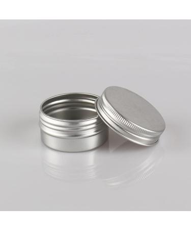 Zeoabsy 50pcs 30ml Silver Aluminum Tins - Empty Screw-Top Containers for Cosmetics Candles & Ointments + Spatulas & Etiquette - Buy Online on GoSupps.com