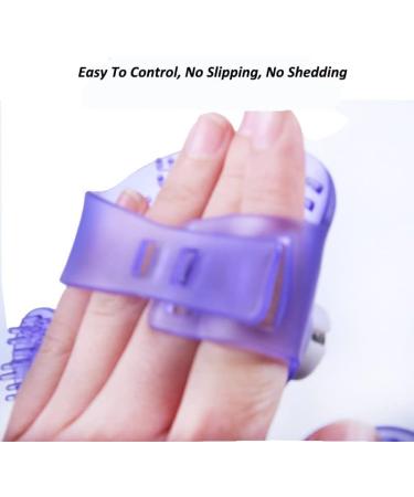 Topwon Palm Shaped Massage Glove - 360-Degree Metal Roller Ball for Cellulite Reduction - Purple - Buy Online on GoSupps.com