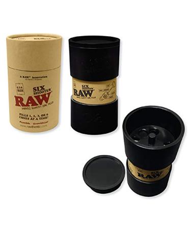 RAW Six Shooter for 1 1/4 Size - Cone Loader for 1,2,3 or 6 Cones | Easily Fill Pre Rolled Cones Rolling Papers Quickly No Expertise Required
