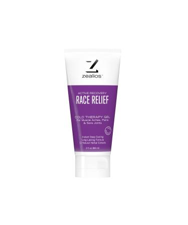 Zealios Race Relief Fast Acting Pain Relief Menthol Gel for Aches & Arthritis Pains - 3oz Tube (1 X 3 Ounce Tubes)