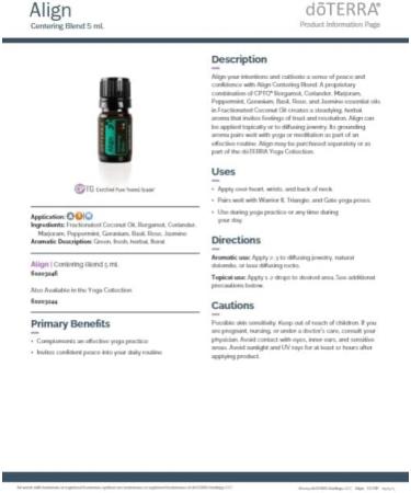 doTERRA Align Oil Centering Blend - 5mL | Natural Essential Oil for Balance & Focus | International Shipping Available - Buy Online on GoSupps.com