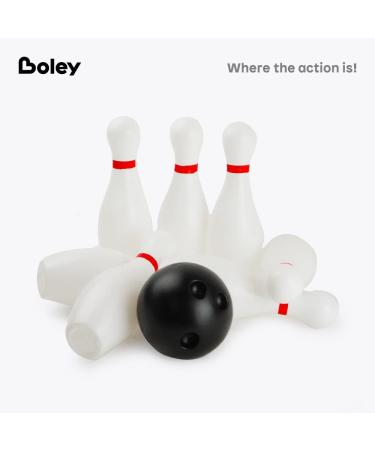Boley Kids Bowling Set - 12 Piece Outdoor & Indoor Game - Portable Toddler Bowling Pin and Ball Set in White - Buy Online on GoSupps.com