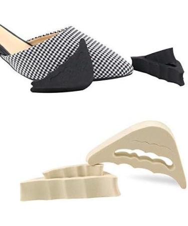 2 Pairs Soft Sponge Half Insoles | Reusable Big Toe Plug Foot Brace Pads | Adjustable Unisex Shoe Inserts in Beige - Buy Online on GoSupps.com