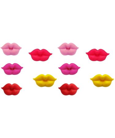 Toddmomy 10 Pcs Infant Pacifier Baby Lip Pacifier Funny kiss Pacifier Lip Shaped Pacifier Funny Lips Baby