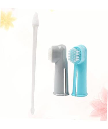 FOMIYES 4 Set Pet Dual Headed Toothbrushes Dog Toothbrushes Toothbrush for Pet Finger Brush Toothpaste Clean - Buy Online on GoSupps.com