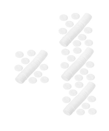 FRCOLOR 400 Pieces Thick Overlock Cotton Small Cosmetic Pads White Nail Polish Makeup Removal Pads Travel Accessories Round Face Pads Makeup Supply Makeup Remover Cotton Sheet