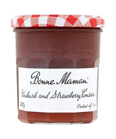 2 x Strawberry Bonne Maman and Rhubarb Preserves 370 g