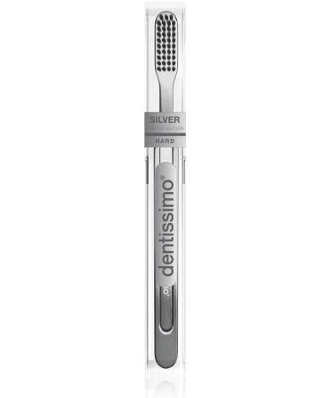 Dentissimo High quality hard silver toothbrush chrome-plated 1 piece