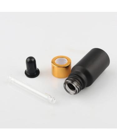 ZEOABSY 6 PiecesÂ 10mlÂ Empty Frosted Black/Gold Glass Dropper Bottles with Glass Pipette for Essence Essential Oil Elite Fluid Travel Cosmetics Storage Containers - Buy Online on GoSupps.com