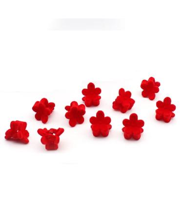 30pcs Red Velvet Mini Hair Claw Clips - Non-Slip Small Plastic Jaw Clips for Girls and Women - Buy Online on GoSupps.com