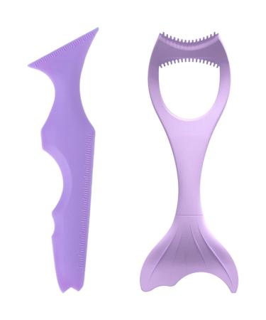 FOMIYES 2pcs Lash Mascara Lash Tool Lipstick Makeup Tool Eyeliner Make up Aids Auxiliary Eye Shadow Usb Miss Purple