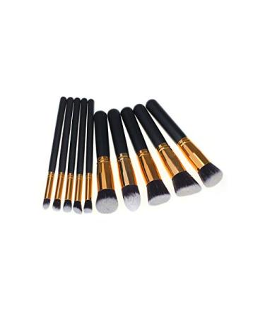 GLAMZA 10pcs Professional Makeup Brushes Set | Premium Synthetic Foundation & Concealer Brushes - Perfect for Flawless Application - Buy Online on GoSupps.com