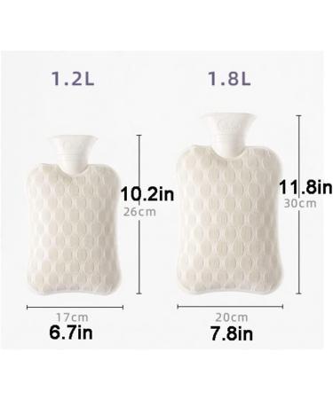 Tianyia Large Classic Hot Water Bottle | 1800ml Flannel Warming Bag & Cold Pack | Perfect Gift | International Shipping - Buy Online on GoSupps.com