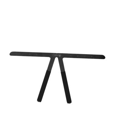 DOITOOL Embroidery Eyebrow Ruler Makeup Stencil Microblading Gauge Ruler Creative Eyebrow Measuring Tool Set 13.8x7cm Black