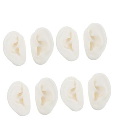 4 Pairs Artificial Ears Ear Model for Studs Wearing Simulation Ear Model Ear Mold Fake Ear Model Silicone Ear Model Artificial Ear Model Human Ear Model