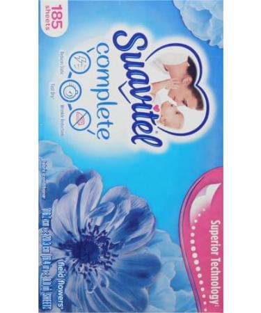 Suavitel Complete Fabric Softener Dryer Sheets - Field Flowers 185 Count | Softens & Freshens Laundry | International Shipping Available - Buy Online on GoSupps.com