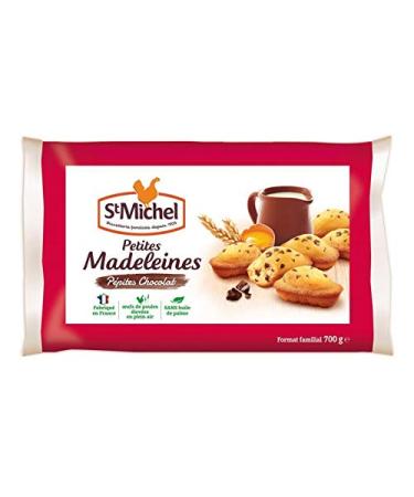 ST MICHEL - Madeleine Shells Chocolate Chips with Hens Eggs 700G - Pack of 3 - Free Delivery