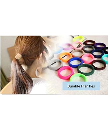 100PCS Seamless Nylon Hair Ties for Women, Girls, Toddlers & Kids - No Crease Elastic Hair Bands (4CM) - Ponytail Holders for Thin Hair - Buy Online on GoSupps.com
