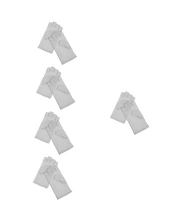 Beavorty 5 Pairs Nail Gloves Fingerless Gloves Manicures Protection Gloves Anti Gloves for Manicure Nail Light Nail Gel Uv Gloves for Gel Nail Lamp Touch Screen Spandex Miss Manicure Tools