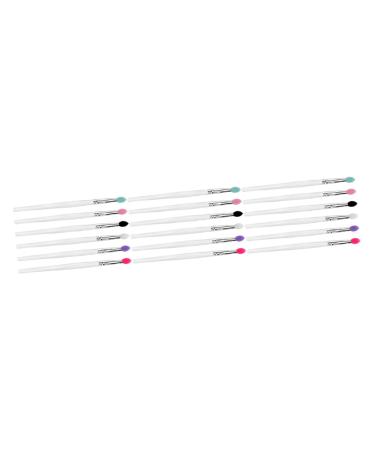 Hemoton 18 Pcs Eye Shadow Brush Cream Eyeshadow Lip Brush Eyeshadow Brush Kit Transparent Plastic Handle