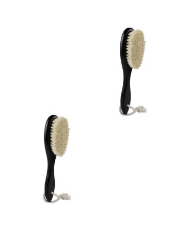 Beaupretty Washing Brush 2st mustache Bartbrush Wollbrush Hairbrushes Men stand in front of clean brush baby bathing brush brush brush cleaning brush H lzern man moisture pillow 20*5cmx2pcs picture 2x2Stk